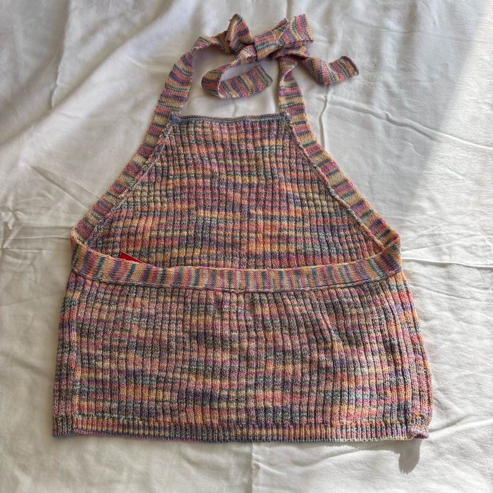 Multicolor Knit Halter Top - Picture 2 of 3